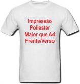 Impressão Maior que A4 Poliester Frente/Verso