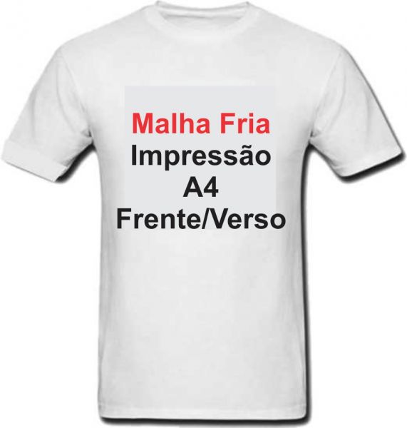 Malha Fria Impressão Tamanho A4 Frente/Verso