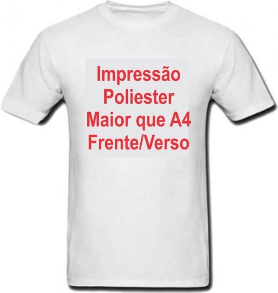 Impressão Maior que A4 Poliester Frente/Verso