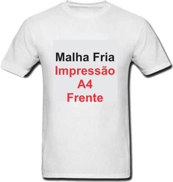 Malha Fria Impressão Tamanho A4 Frente