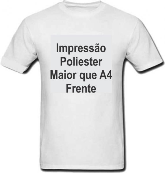 Impressão Maior que A4 Poliester Frente