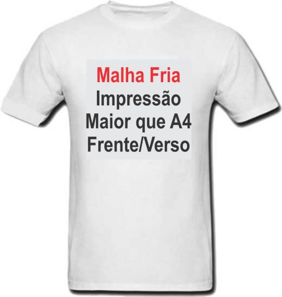 Malha Fria Impressão Maior que A4 Frente/Verso